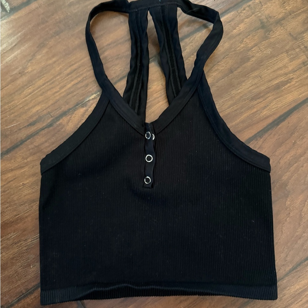 FP Movement by Free People Black Racerback Top - Picture 3 of 3